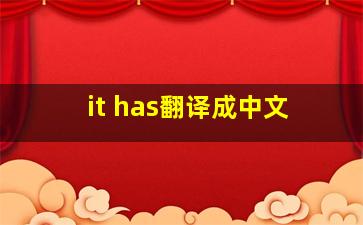 it has翻译成中文